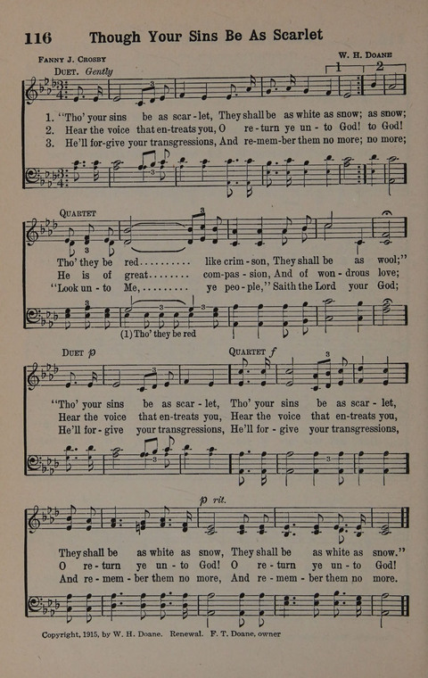 Hymns of Praise Numbers One and Two Combined: for the church and Sunday school page 116