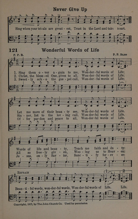 Hymns of Praise Numbers One and Two Combined: for the church and Sunday school page 121