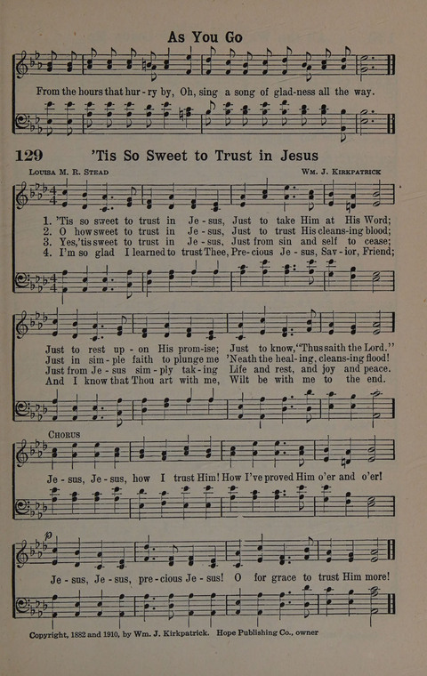 Hymns of Praise Numbers One and Two Combined: for the church and Sunday school page 129