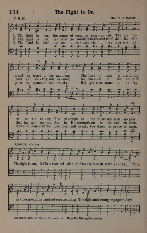 Hymns of Praise Numbers One and Two Combined: for the church and Sunday school page 154