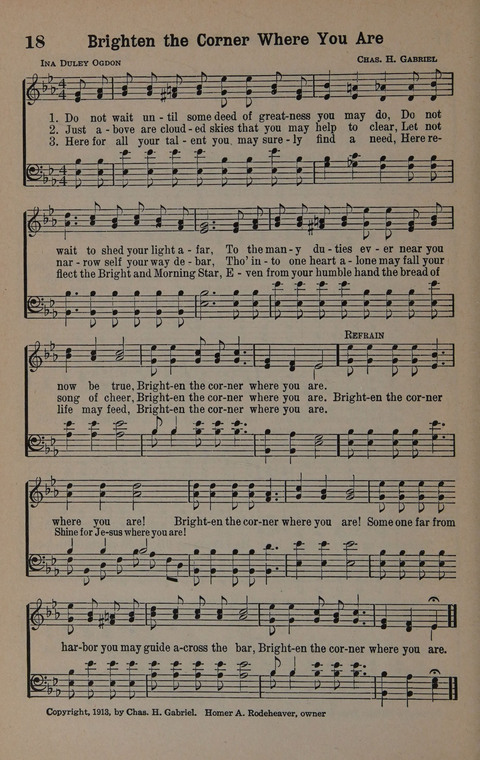 Hymns of Praise Numbers One and Two Combined: for the church and Sunday school page 18