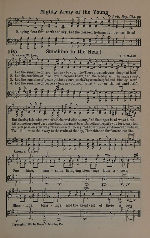 Hymns of Praise Numbers One and Two Combined: for the church and Sunday school page 195