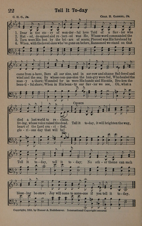 Hymns of Praise Numbers One and Two Combined: for the church and Sunday school page 22