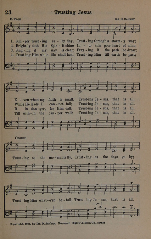 Hymns of Praise Numbers One and Two Combined: for the church and Sunday school page 23