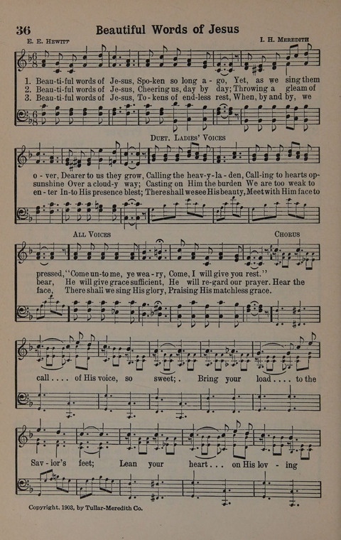 Hymns of Praise Numbers One and Two Combined: for the church and Sunday school page 36