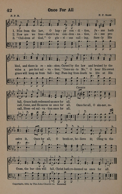 Hymns of Praise Numbers One and Two Combined: for the church and Sunday school page 42