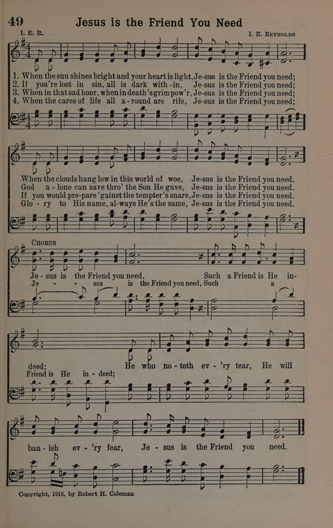 Hymns of Praise Numbers One and Two Combined: for the church and Sunday school page 49
