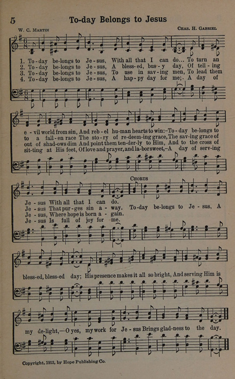 Hymns of Praise Numbers One and Two Combined: for the church and Sunday school page 5