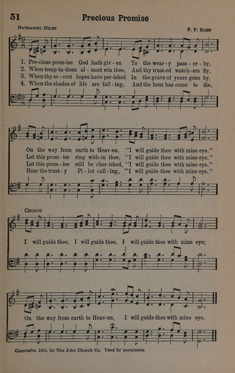 Hymns of Praise Numbers One and Two Combined: for the church and Sunday school page 51