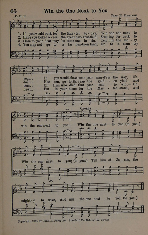 Hymns of Praise Numbers One and Two Combined: for the church and Sunday school page 65