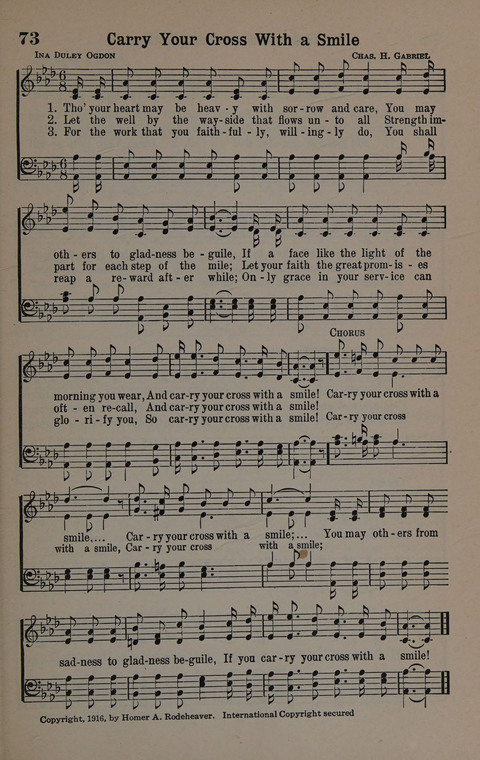 Hymns of Praise Numbers One and Two Combined: for the church and Sunday school page 73