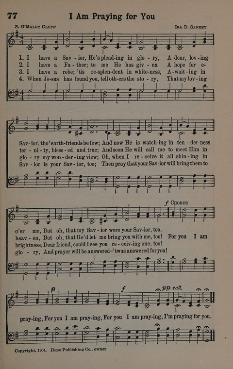 Hymns of Praise Numbers One and Two Combined: for the church and Sunday school page 77