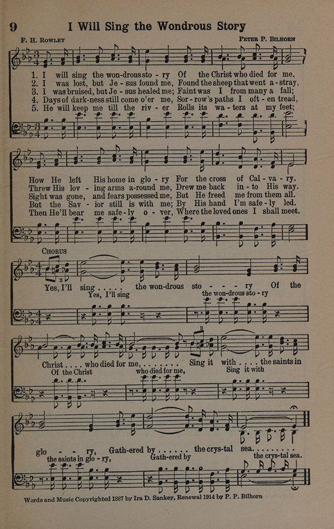 Hymns of Praise Numbers One and Two Combined: for the church and Sunday school page 9