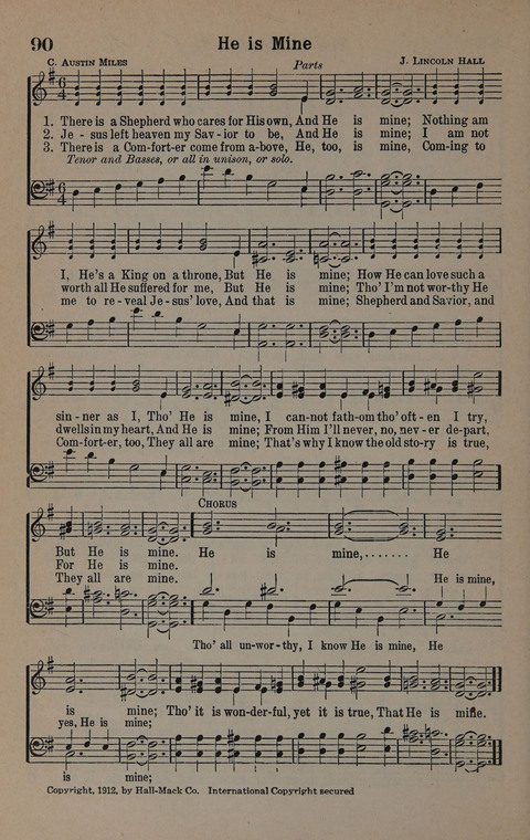 Hymns of Praise Numbers One and Two Combined: for the church and Sunday school page 90