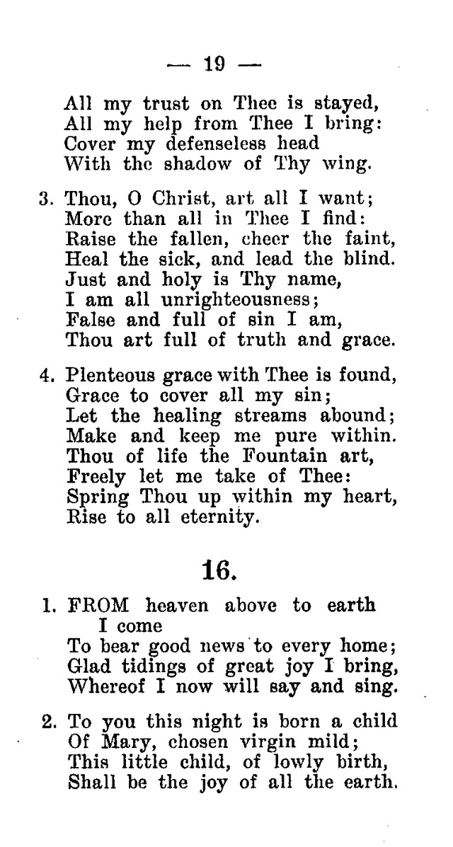 Hymnal and Prayer Book: compiled by the Lutheran Church Board for Army and  Navy of the Ev. Lutheran Synod of Missouri, Ohio, and other states, and of the joint Ev. Lutheran Synod of...(3rd. ed.) page 13