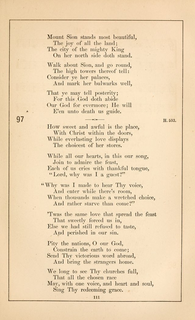 Hymnal of the Presbyterian Church page 109