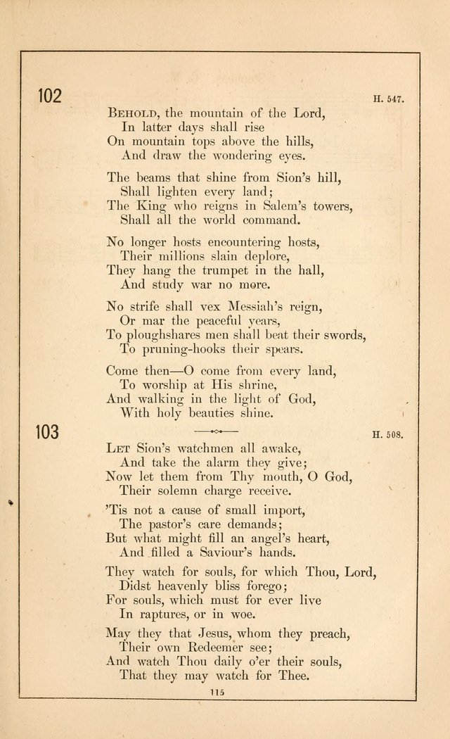 Hymnal of the Presbyterian Church page 113