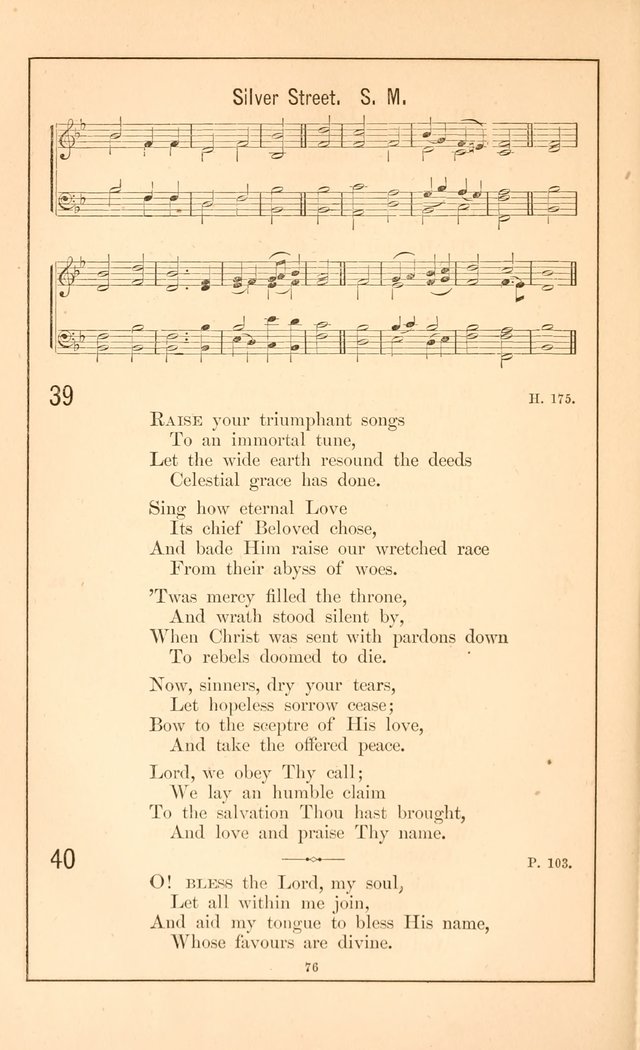 Hymnal of the Presbyterian Church page 74