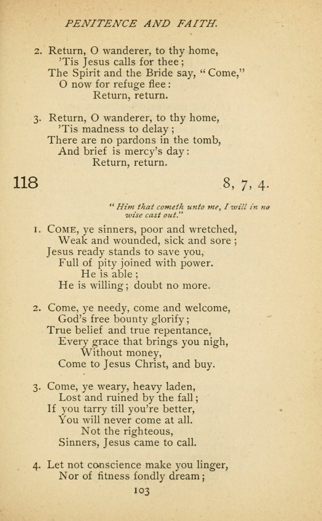 Hymnal of the Presbyterian Church in Canada page 103