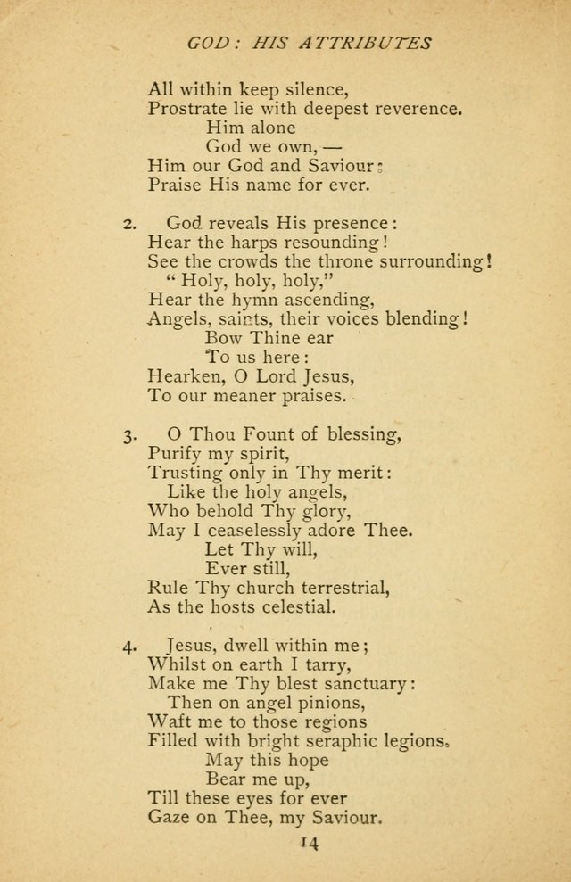 Hymnal of the Presbyterian Church in Canada page 14