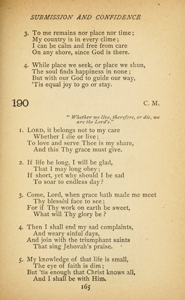 Hymnal of the Presbyterian Church in Canada page 165