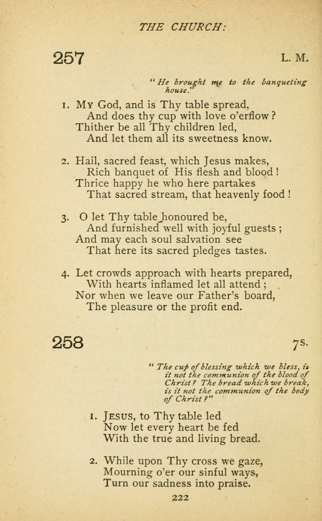 Hymnal of the Presbyterian Church in Canada page 222