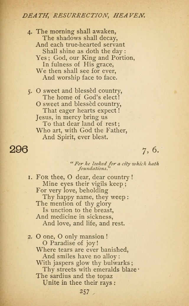 Hymnal of the Presbyterian Church in Canada page 257