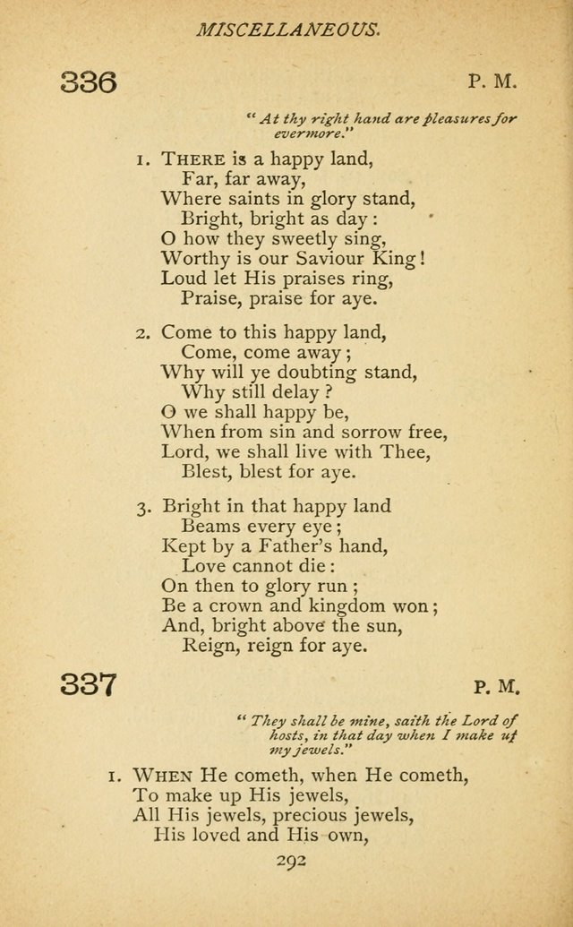 Hymnal of the Presbyterian Church in Canada page 292