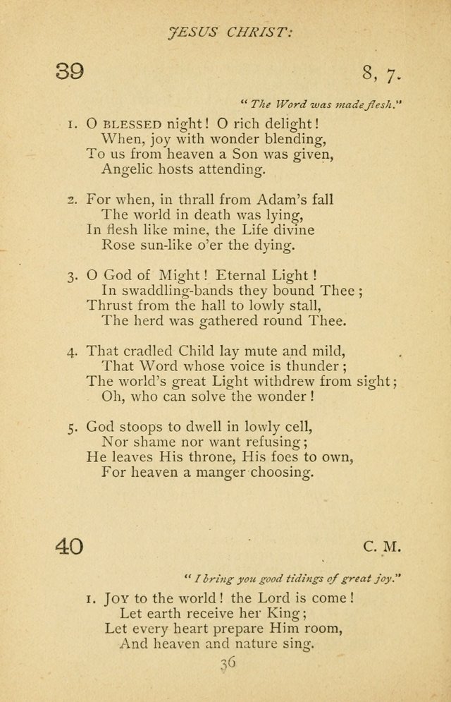 Hymnal of the Presbyterian Church in Canada page 36