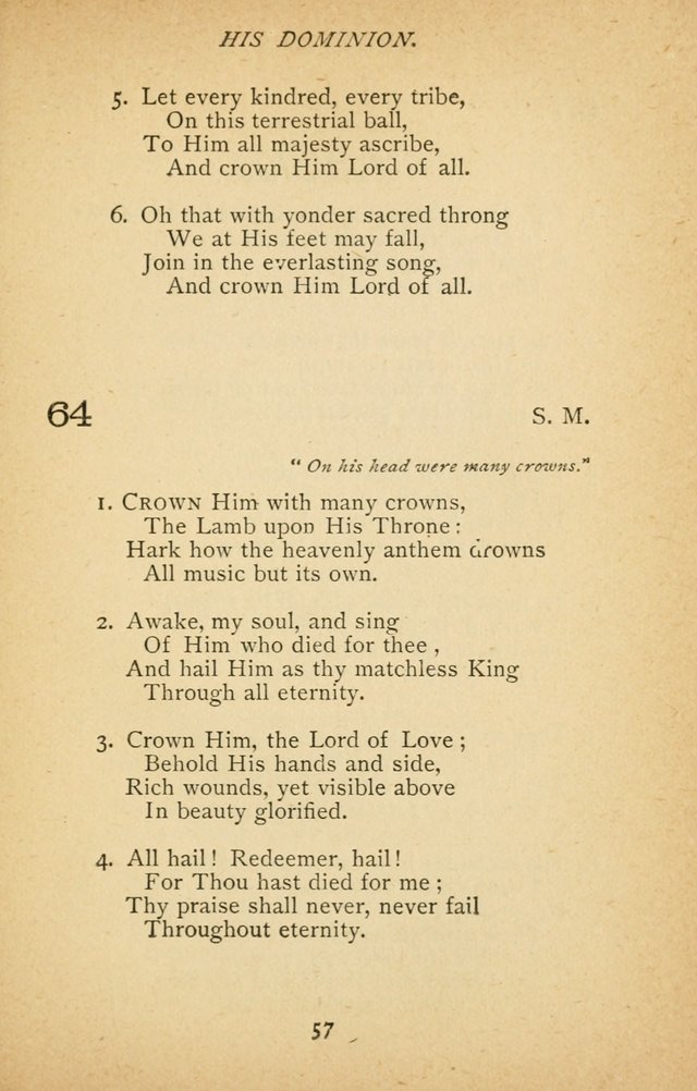 Hymnal of the Presbyterian Church in Canada page 57