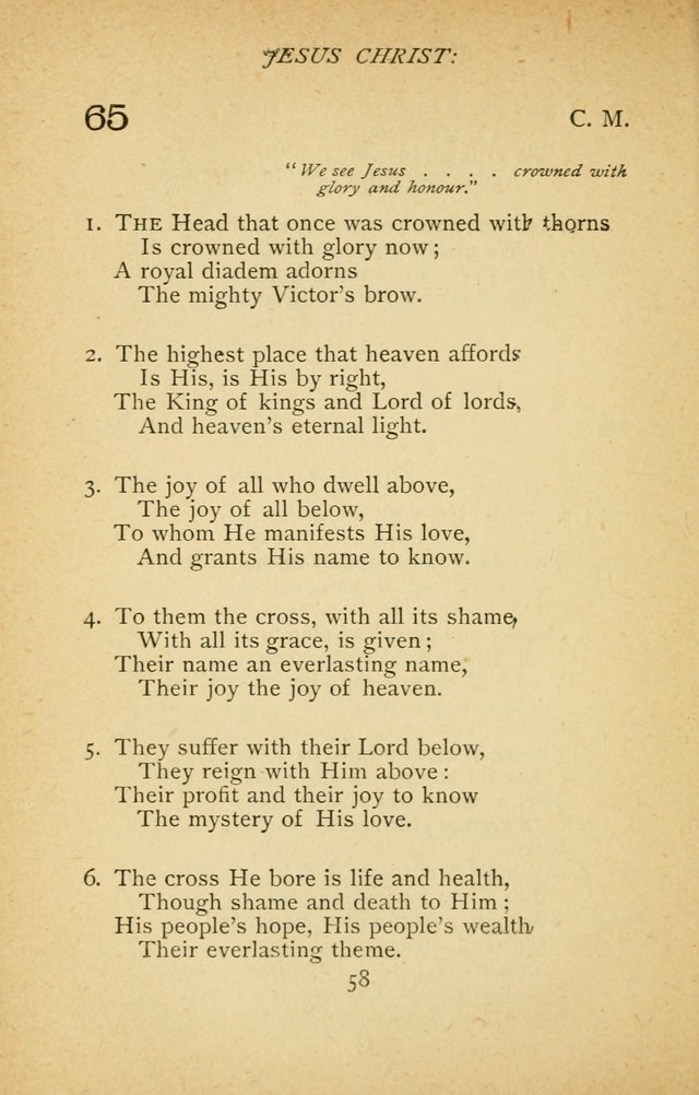 Hymnal of the Presbyterian Church in Canada page 58
