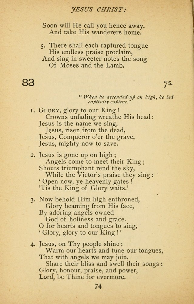 Hymnal of the Presbyterian Church in Canada page 74