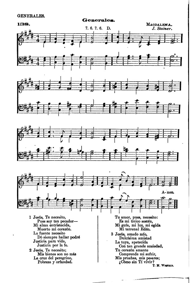 Himnario provisional con los cánticos: Según el uso de la Iglesia Episcopal Americana, para Congregaciones Españoles page 106