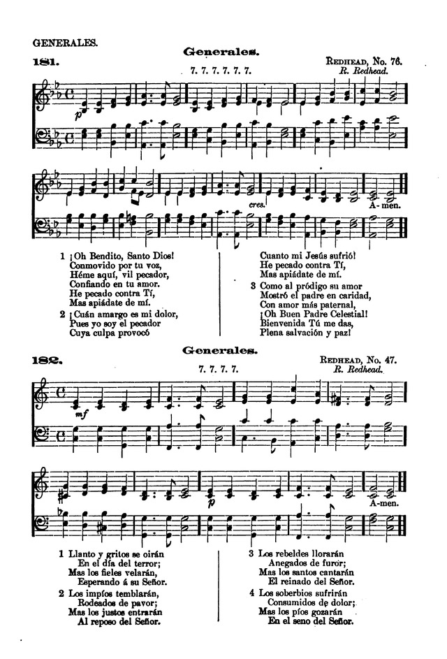 Himnario provisional con los cánticos: Según el uso de la Iglesia Episcopal Americana, para Congregaciones Españoles page 135