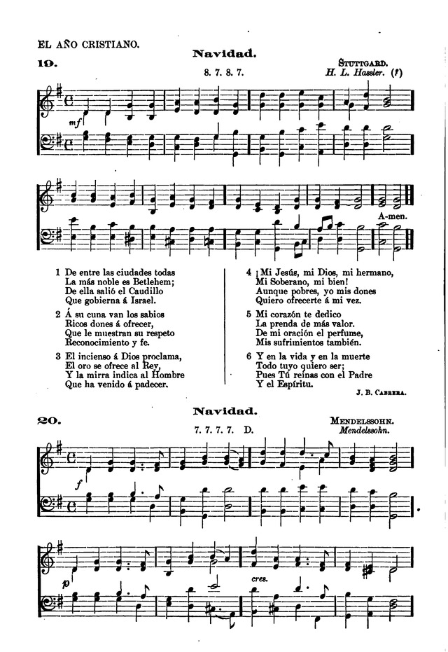 Himnario provisional con los cánticos: Según el uso de la Iglesia Episcopal Americana, para Congregaciones Españoles page 20
