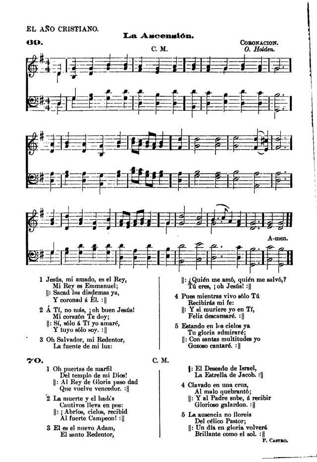 Himnario provisional con los cánticos: Según el uso de la Iglesia Episcopal Americana, para Congregaciones Españoles page 60