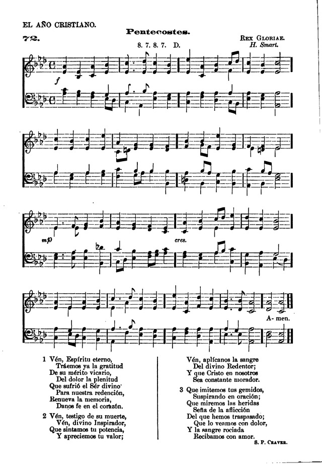 Himnario provisional con los cánticos: Según el uso de la Iglesia Episcopal Americana, para Congregaciones Españoles page 62