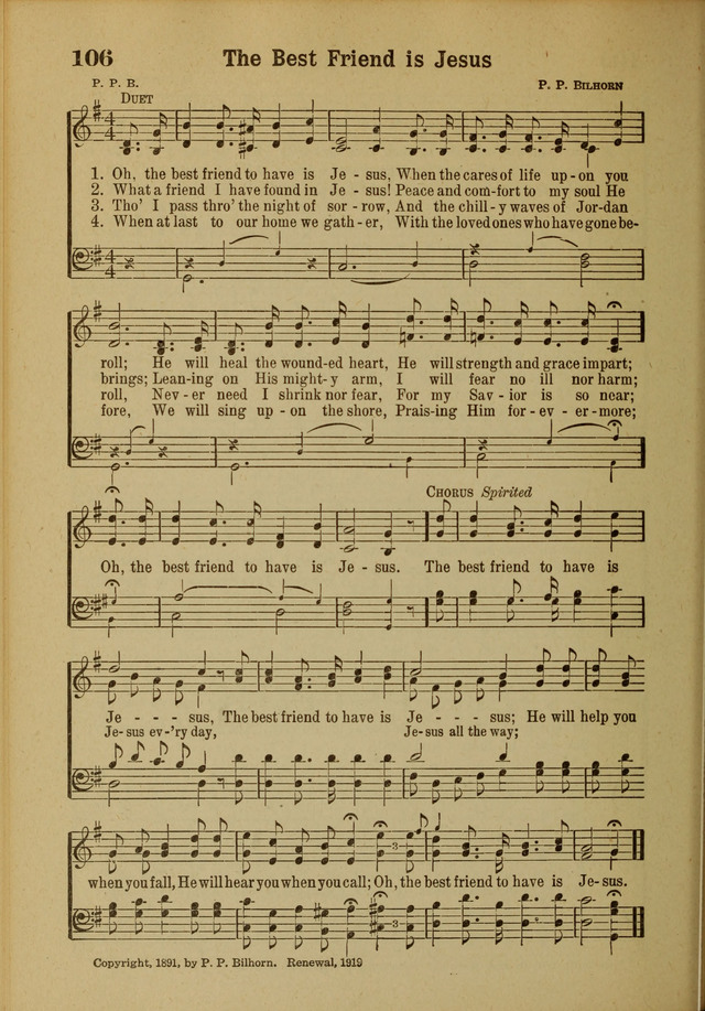 Hymns of Praise: for the Church and Sunday School page 106