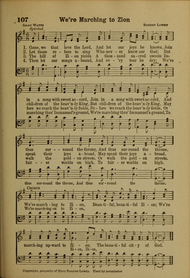 Hymns of Praise: for the Church and Sunday School page 107