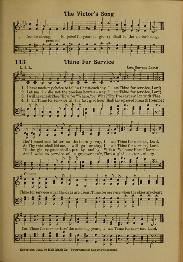Hymns of Praise: for the Church and Sunday School page 113