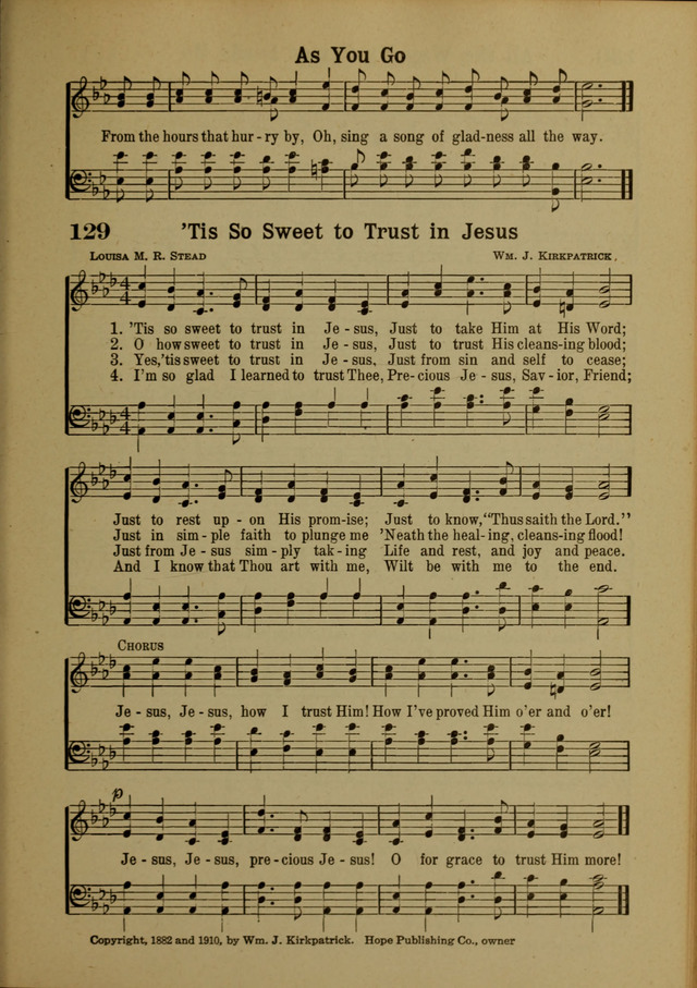 Hymns of Praise: for the Church and Sunday School page 129