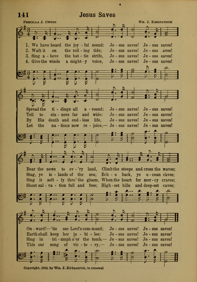 Hymns of Praise: for the Church and Sunday School page 141