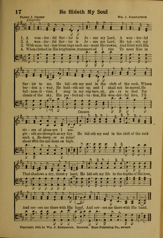 Hymns of Praise: for the Church and Sunday School page 17