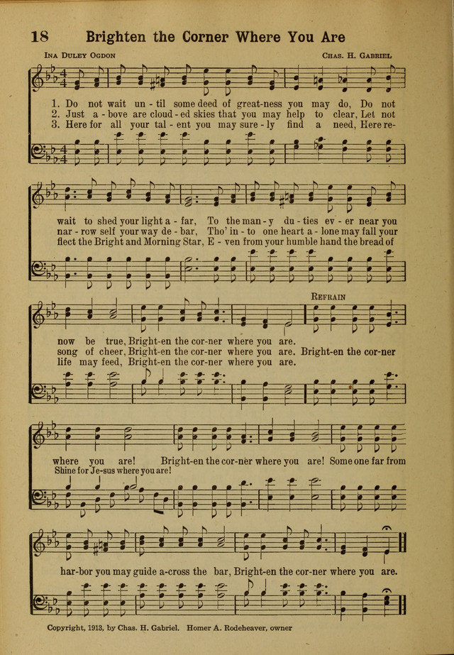 Hymns of Praise: for the Church and Sunday School page 18