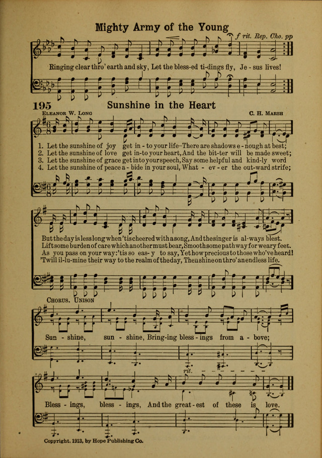 Hymns of Praise: for the Church and Sunday School page 195