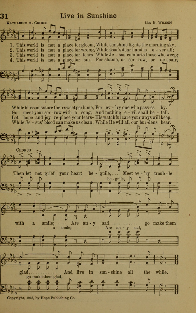 Hymns of Praise: for the Church and Sunday School page 31