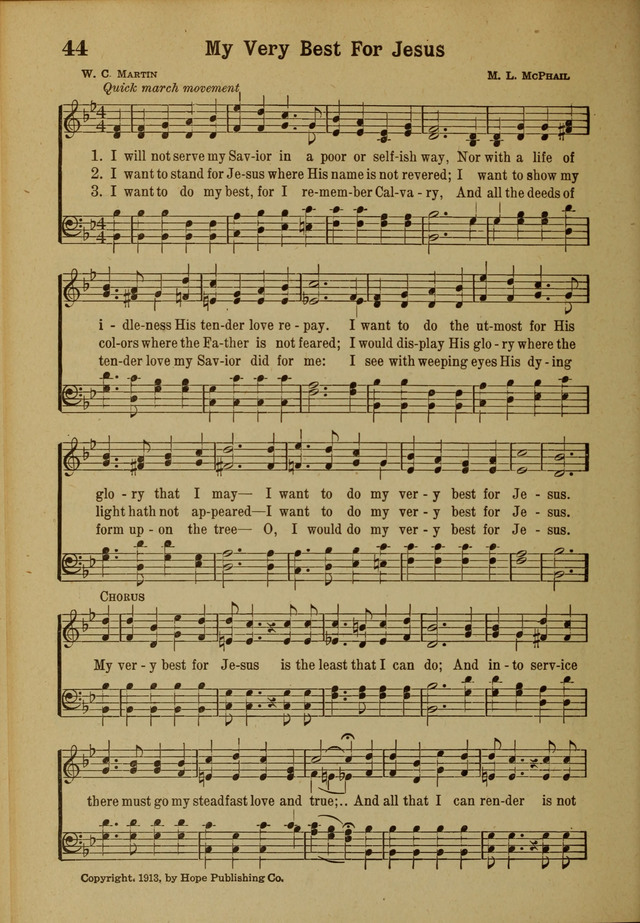 Hymns of Praise: for the Church and Sunday School page 44