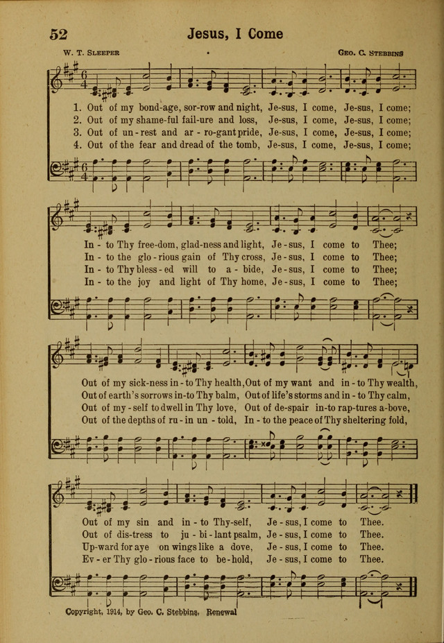 Hymns of Praise: for the Church and Sunday School page 52