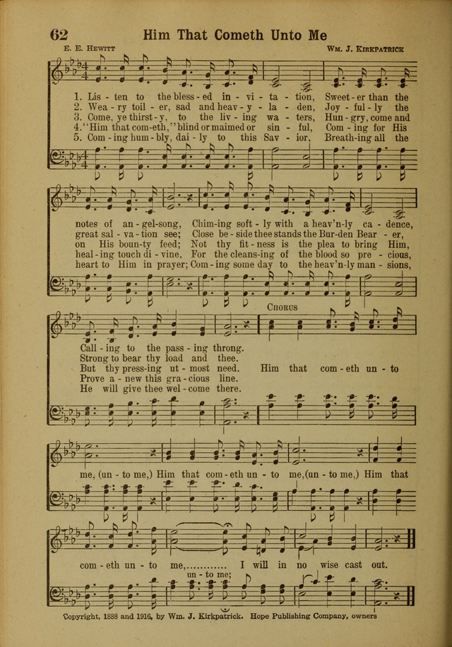 Hymns of Praise: for the Church and Sunday School page 62