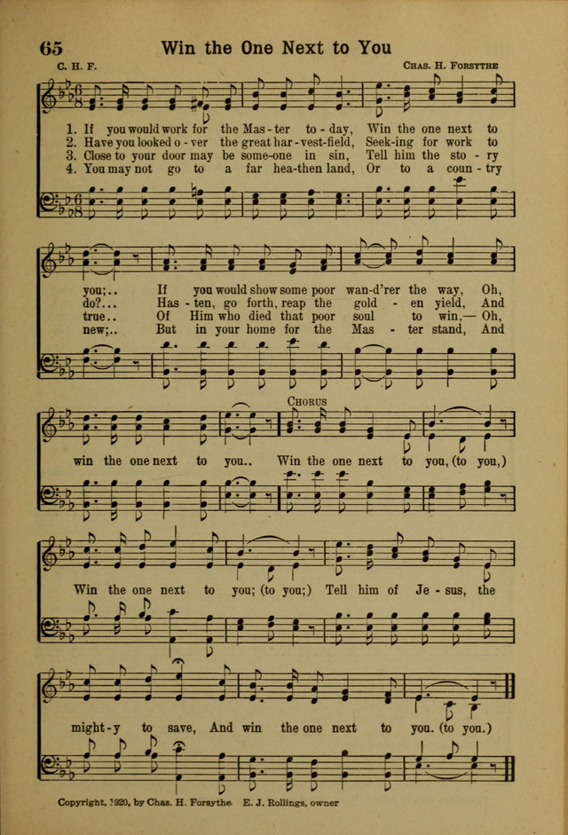 Hymns of Praise: for the Church and Sunday School page 65